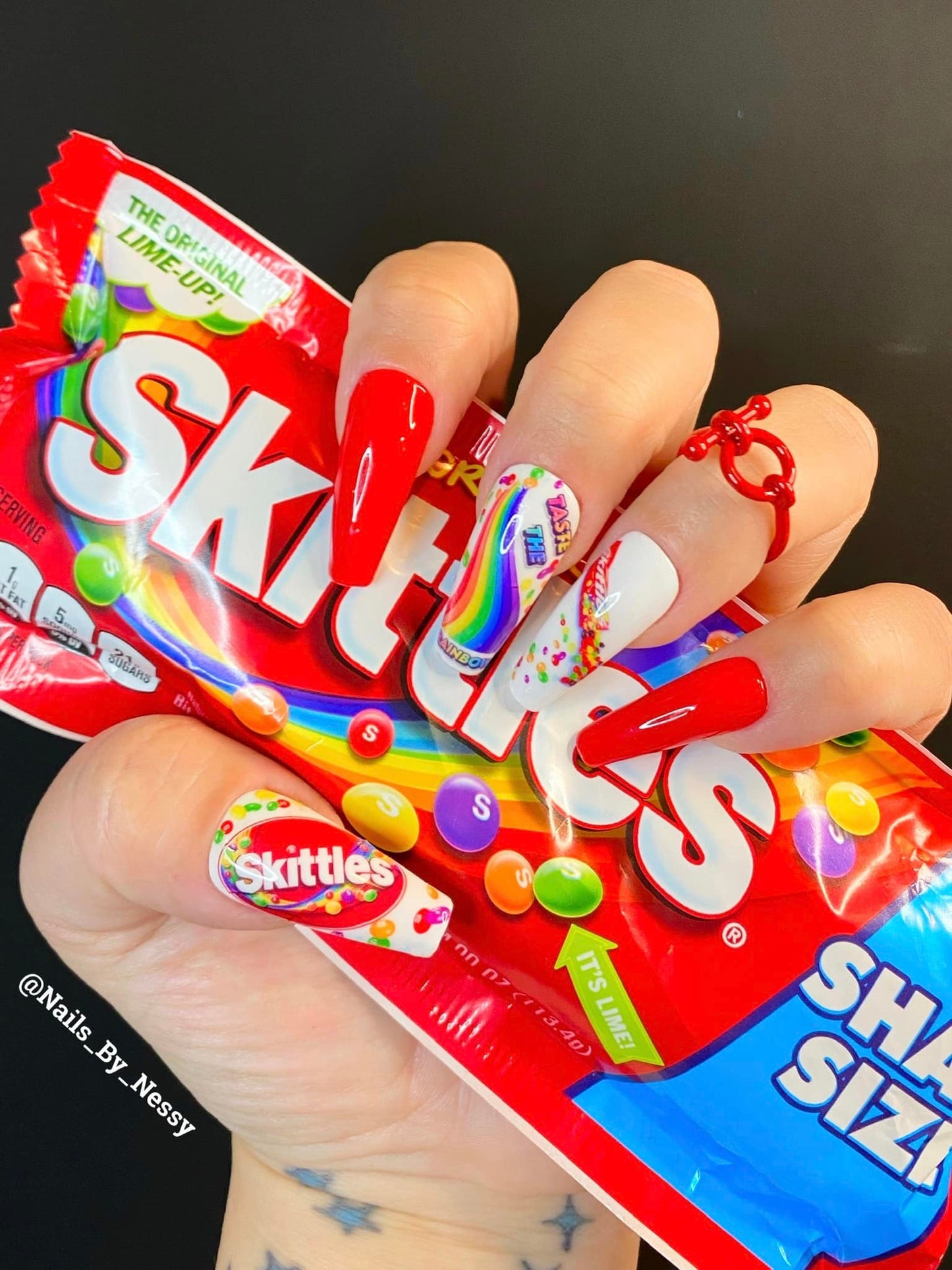 Skittles, TASTE THE RAINBOW, Candy Nail Decals,