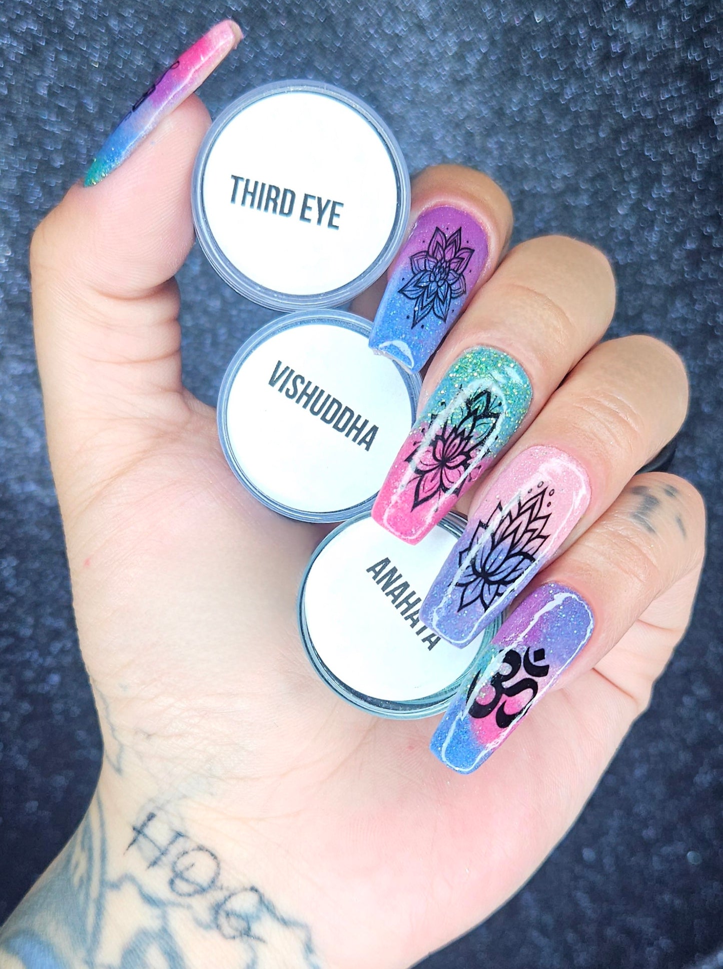 Acrylic Dip Powder For Nails- Chakra Collection- Third Eye