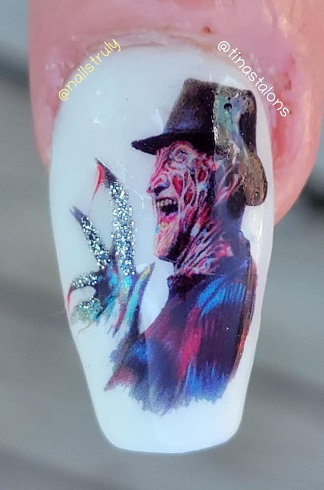 Halloween Horror Nails Art- Freddy- Welcome To Prime-time B*tch