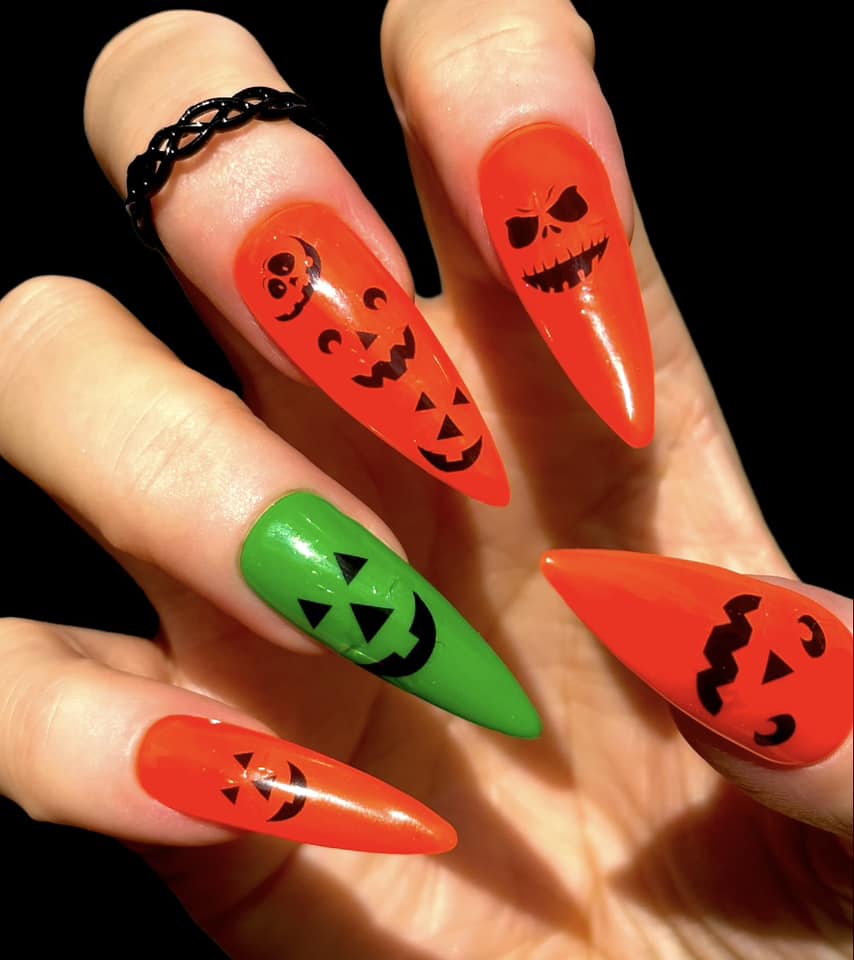 Halloween Decals For Nails - Smile Jack