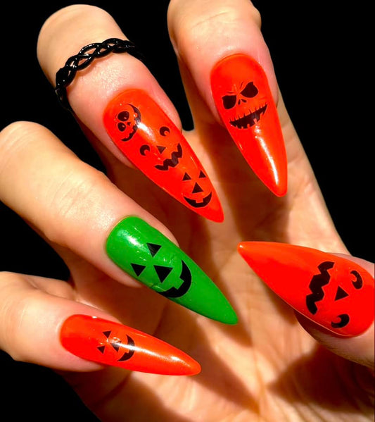 Halloween Decals For Nails - Smile Jack