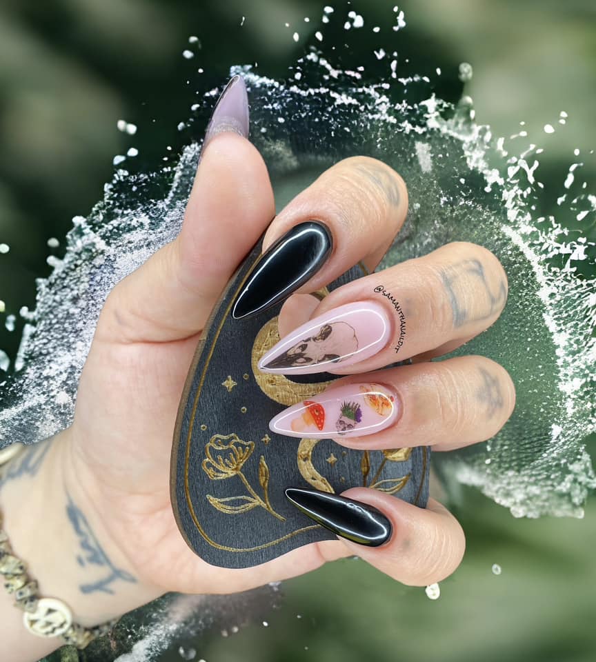 Witchy Nail Art - Ghoulish Garden
