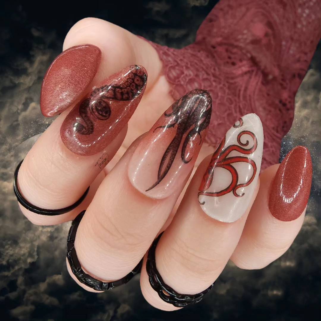 Witchy Feelers- Octopus Nail Art
