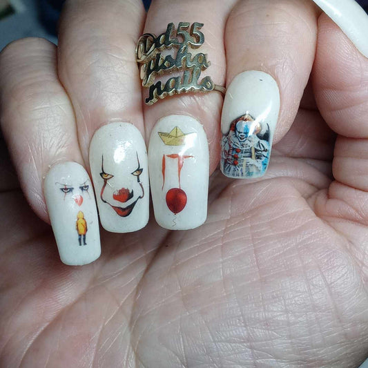 Time to float- Halloween Horror Nail Art Decals