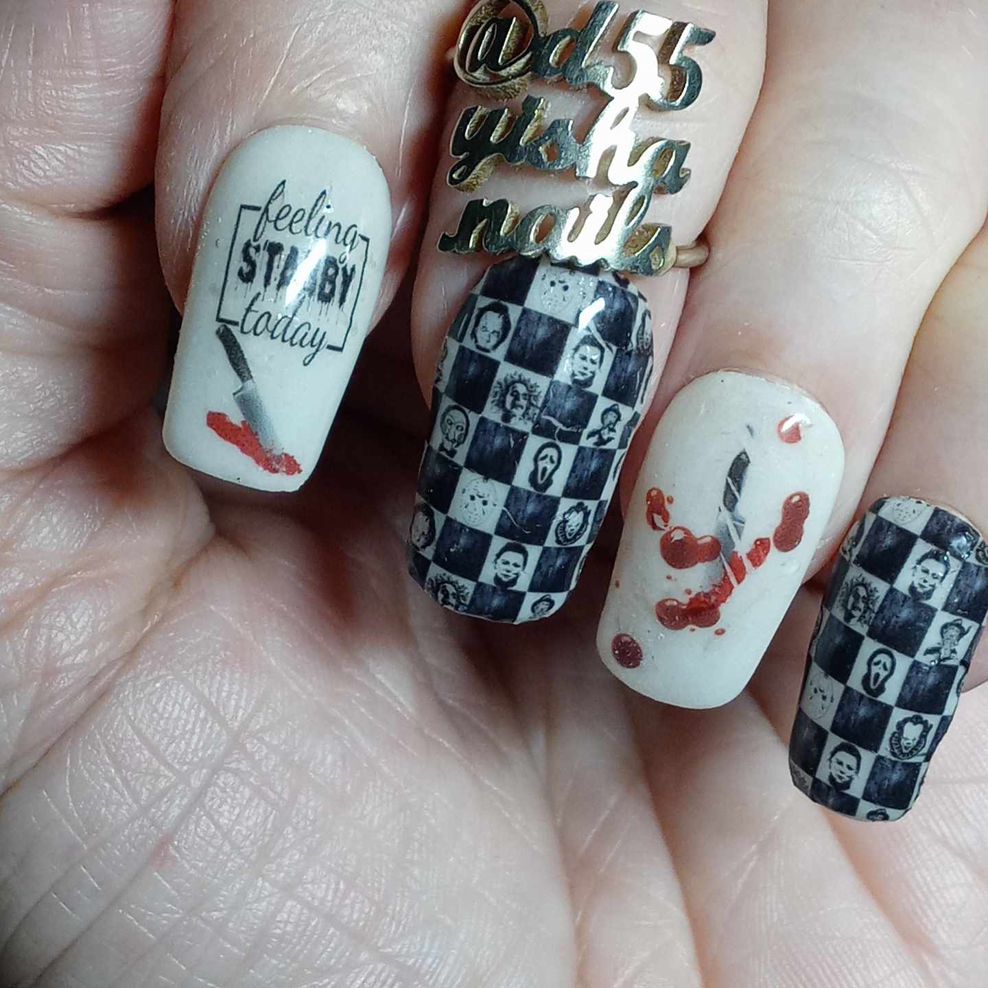 Halloween Decals For Nails- Feeling Stabby