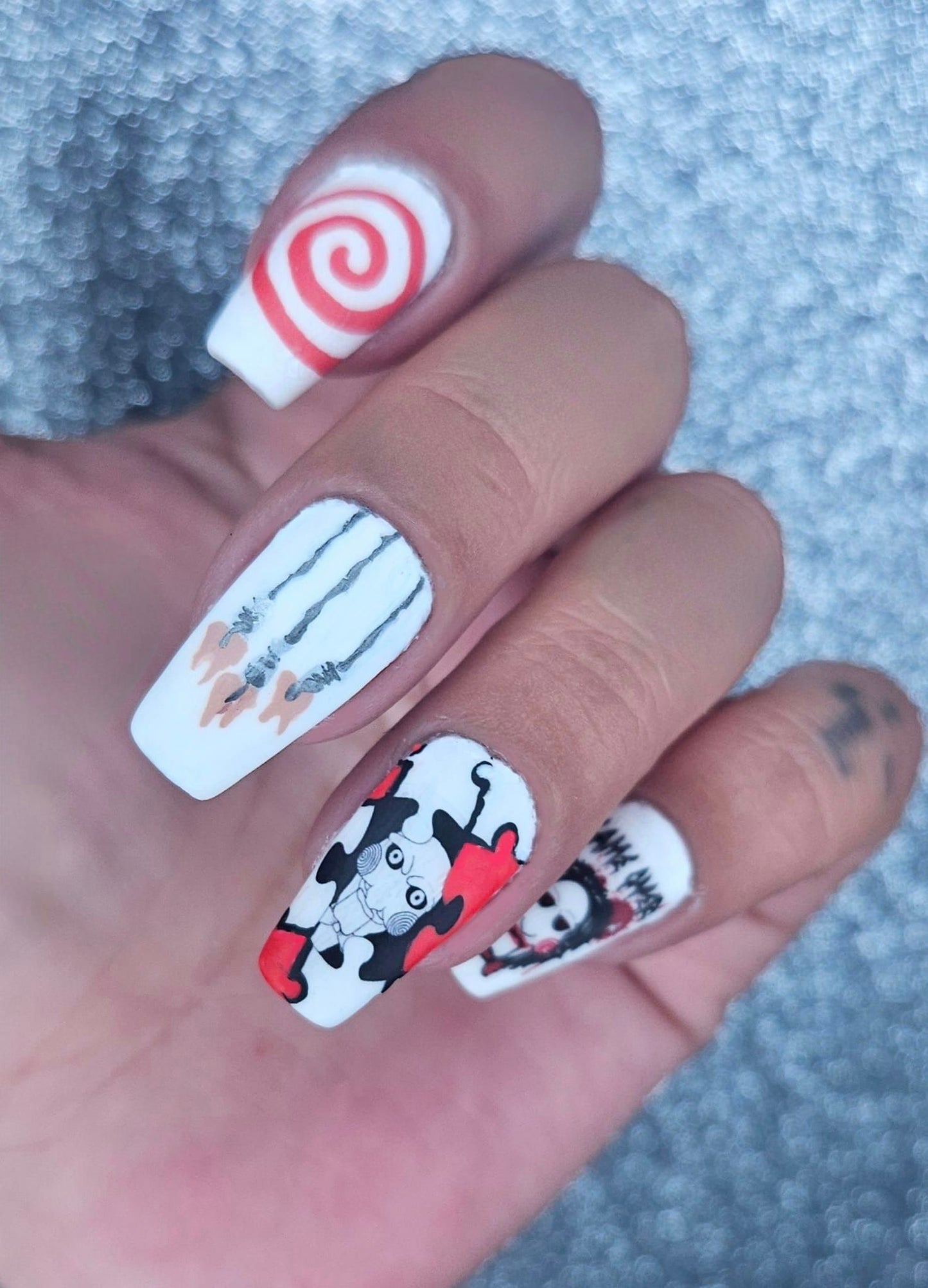 Halloween Horror Decals For Nails- Live Or Die