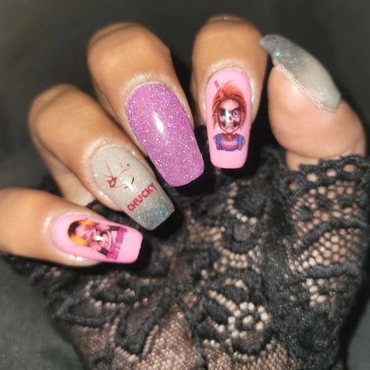 Halloween Horror Decals For Nails- OH CHUCKY!