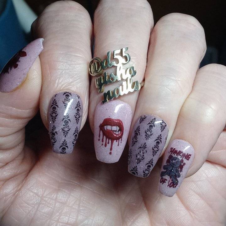 Valentines Day Nail Art-Thinking Of You