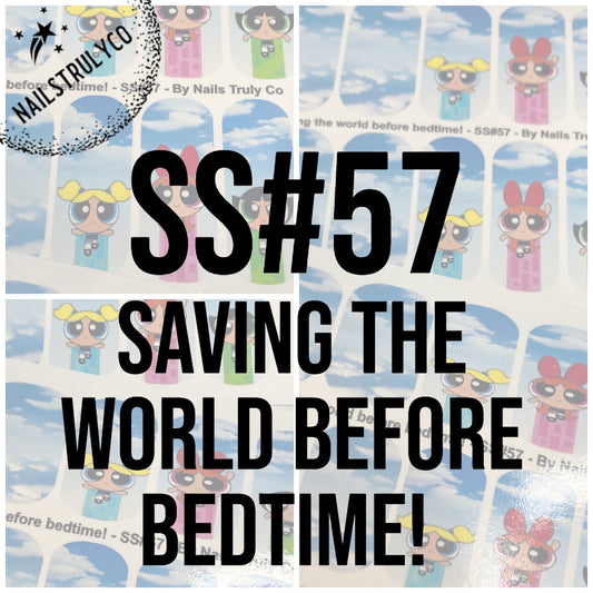 Waterslide Nail Wrap - Saving the world before bedtime! - SS#57