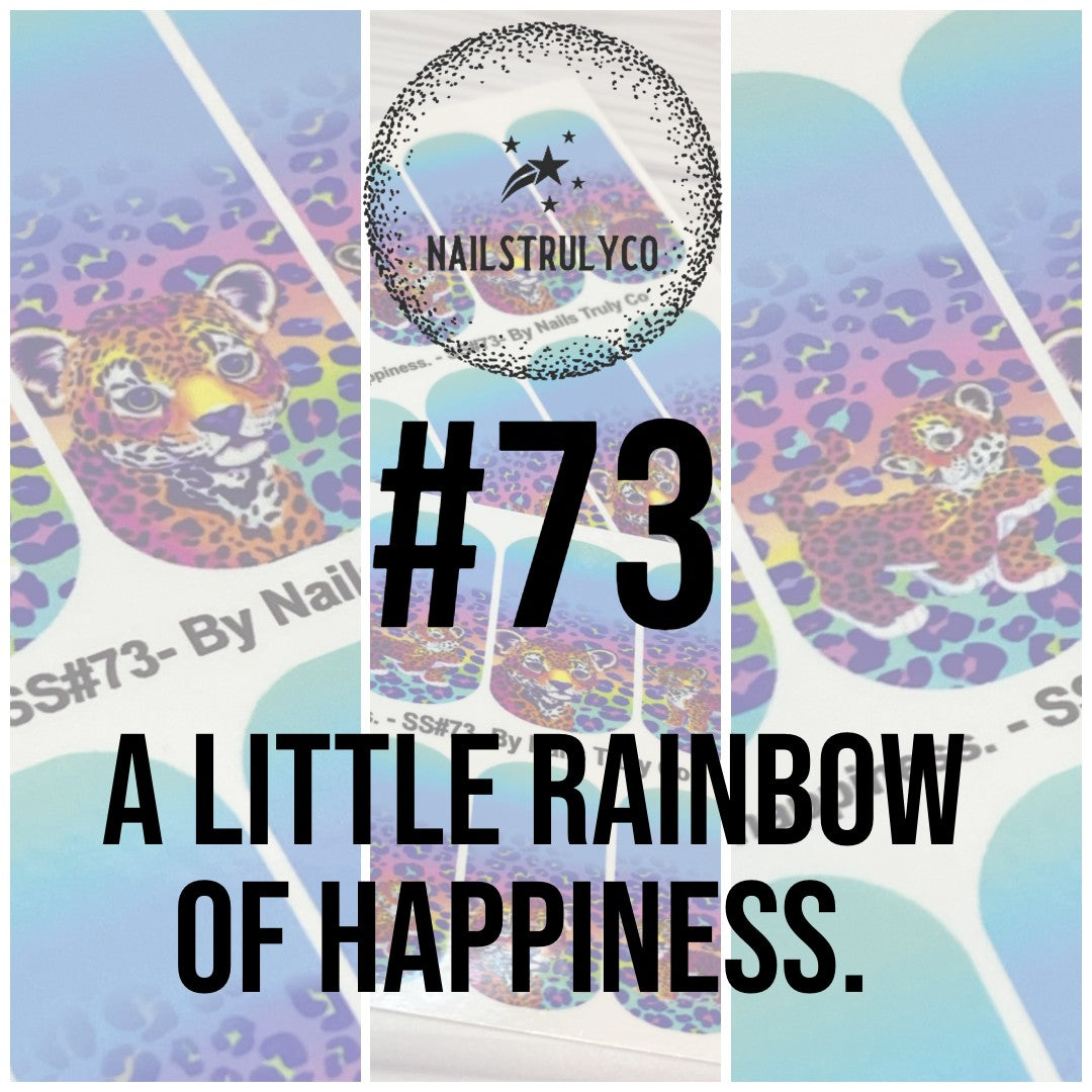 Waterslide Nail Wrap  - A little rainbow of happiness. - SS#73