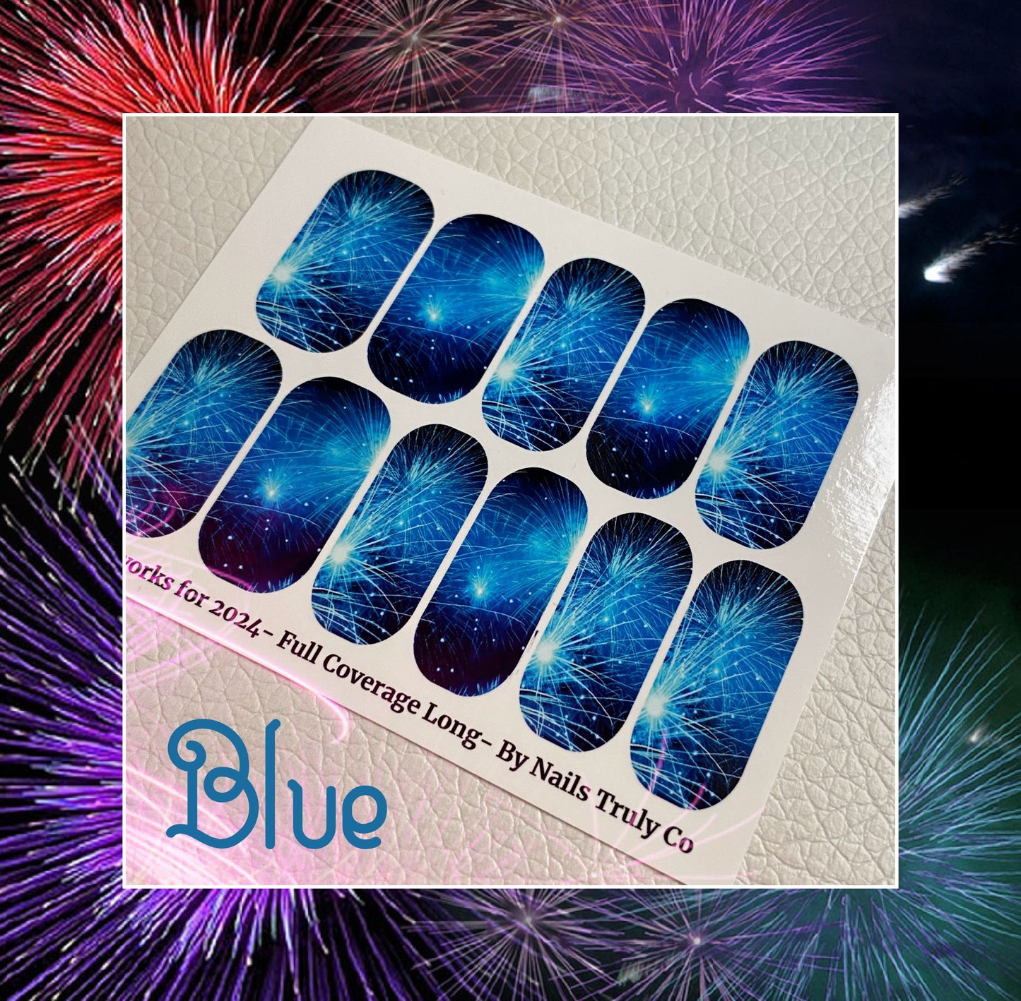 Fireworks for 2024- 5 Sheet Bundle - Med With Blue