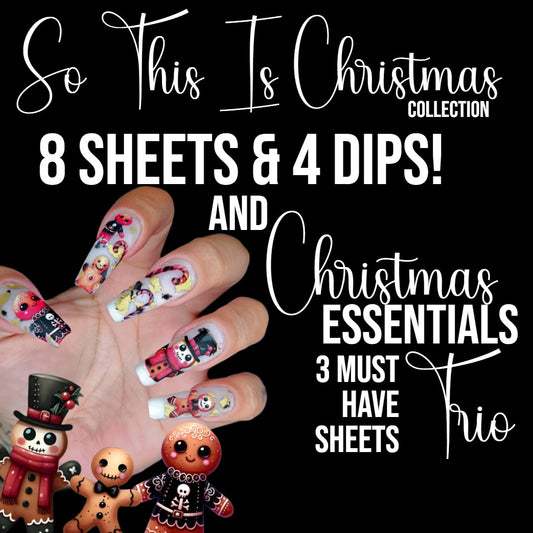 Easy Nail Art Waterslides | So This Is Christmas & Christmas Essentials Trio | Bundle