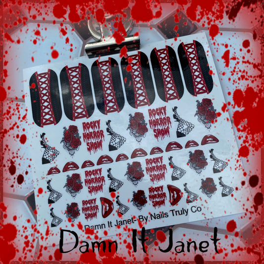 Horror, Halloween Nails Art-Damn It Janet!