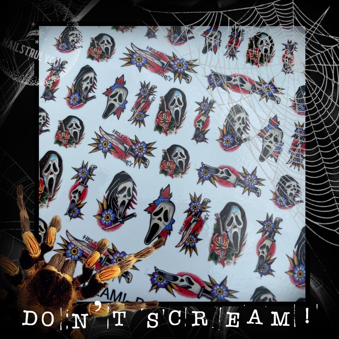Halloween Horror Decals For Nails- Don’t SCREAM!