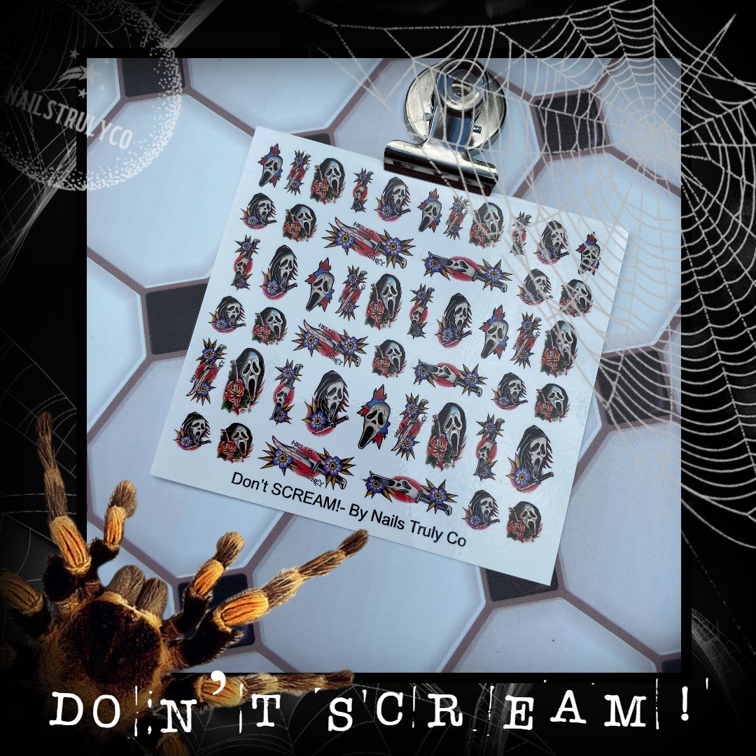 Halloween Horror Decals For Nails- Don’t SCREAM!