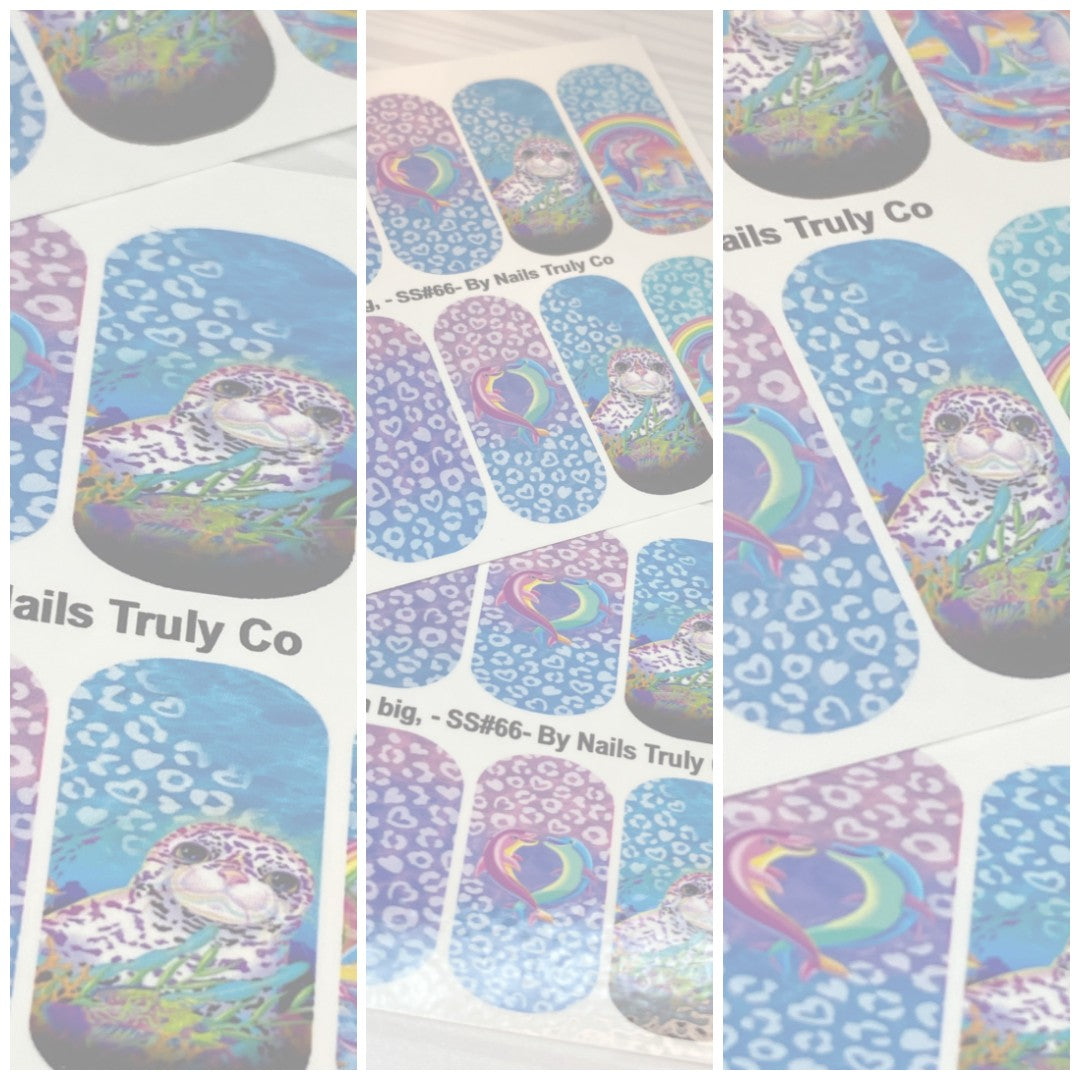 Waterslide Nail Wrap - Dream big, - SS#66