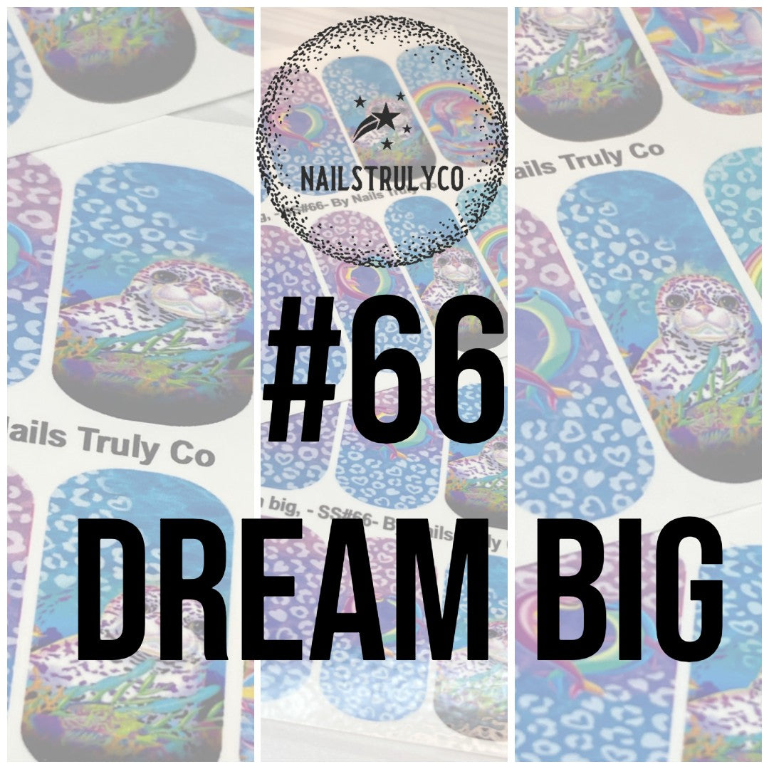 Waterslide Nail Wrap - Dream big, - SS#66