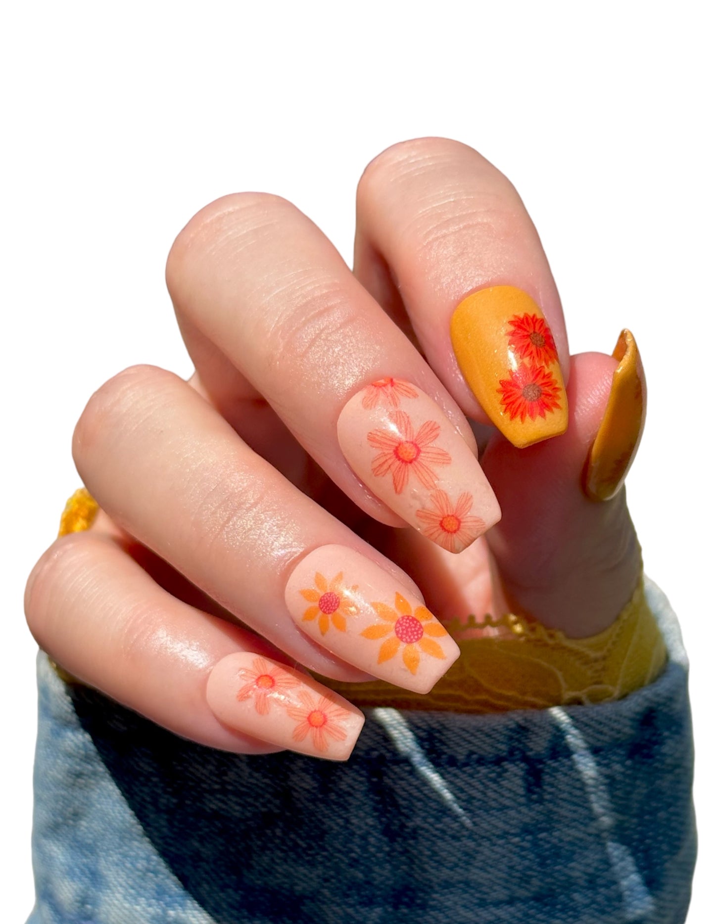 Fall Nail Art Decals- Fall Flowers