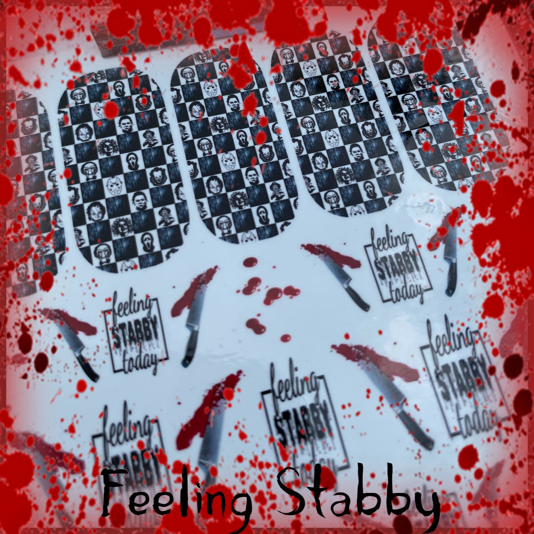 Halloween Decals For Nails- Feeling Stabby