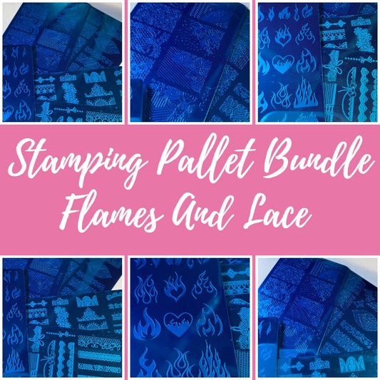 Nail Art Stamping Bundle- Flams And Lace