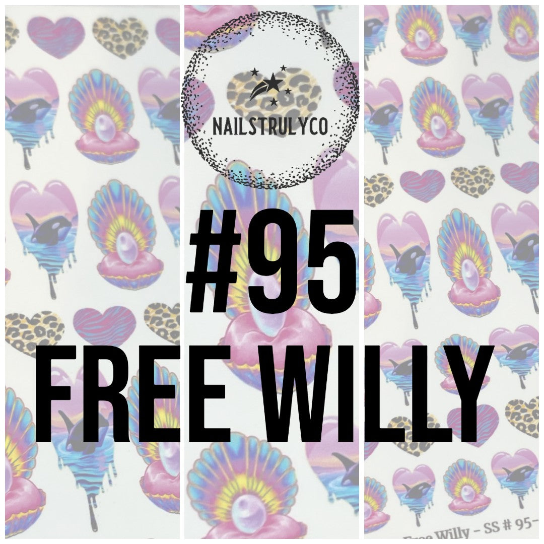 Easy Nail Art At Home -Free Willy - SS # 95