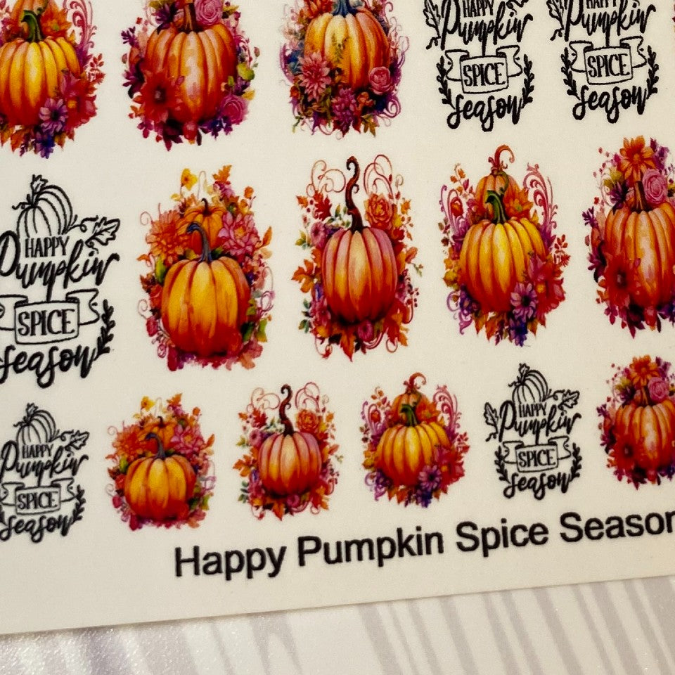 Happy Pumpkin Spice Season- Decals For Nails