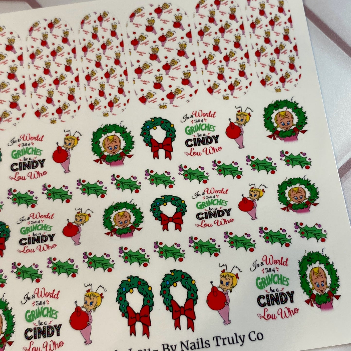 Be A Cindy Lou - Christmas Nail Art Decals