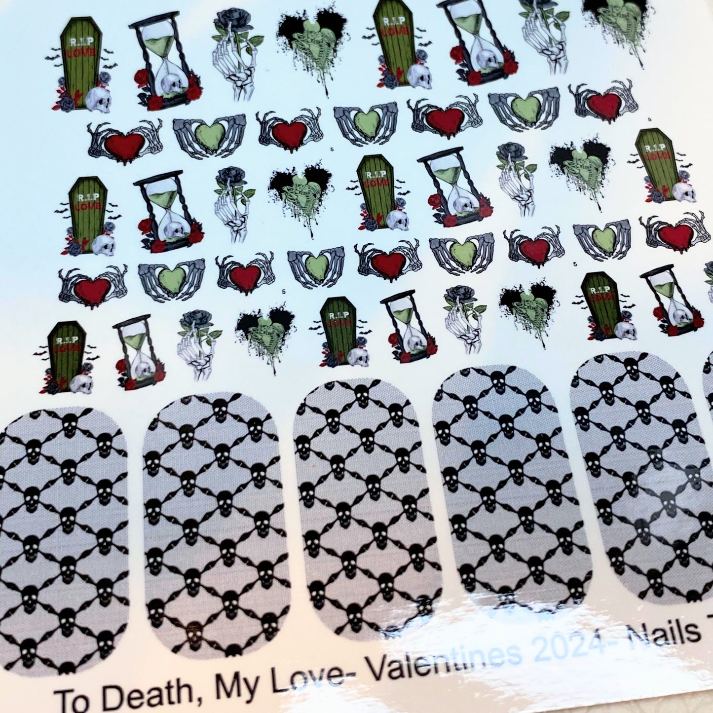 Valentines Day Nail Art-To Death, My Love