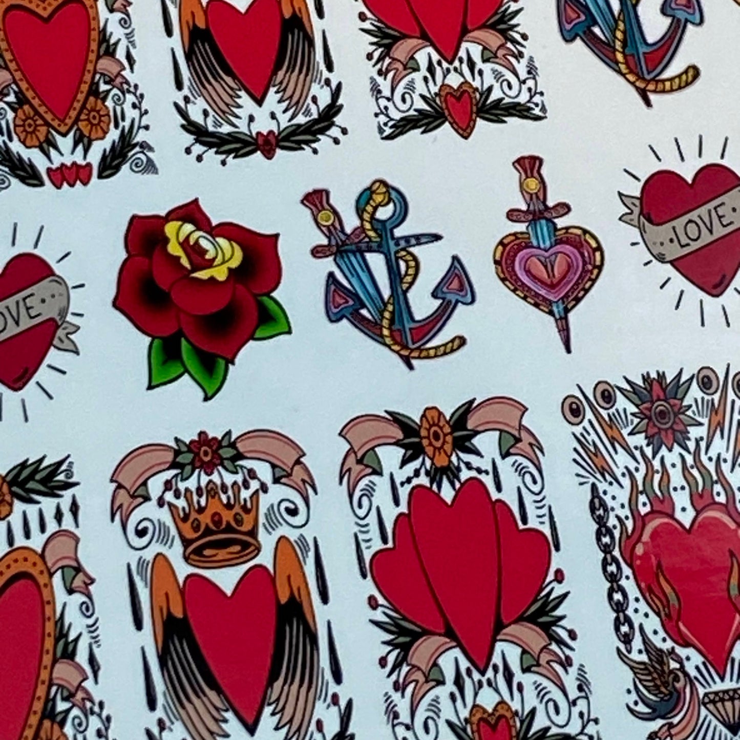 Valentines Day Nail Art Decals-Tattoo My Heart
