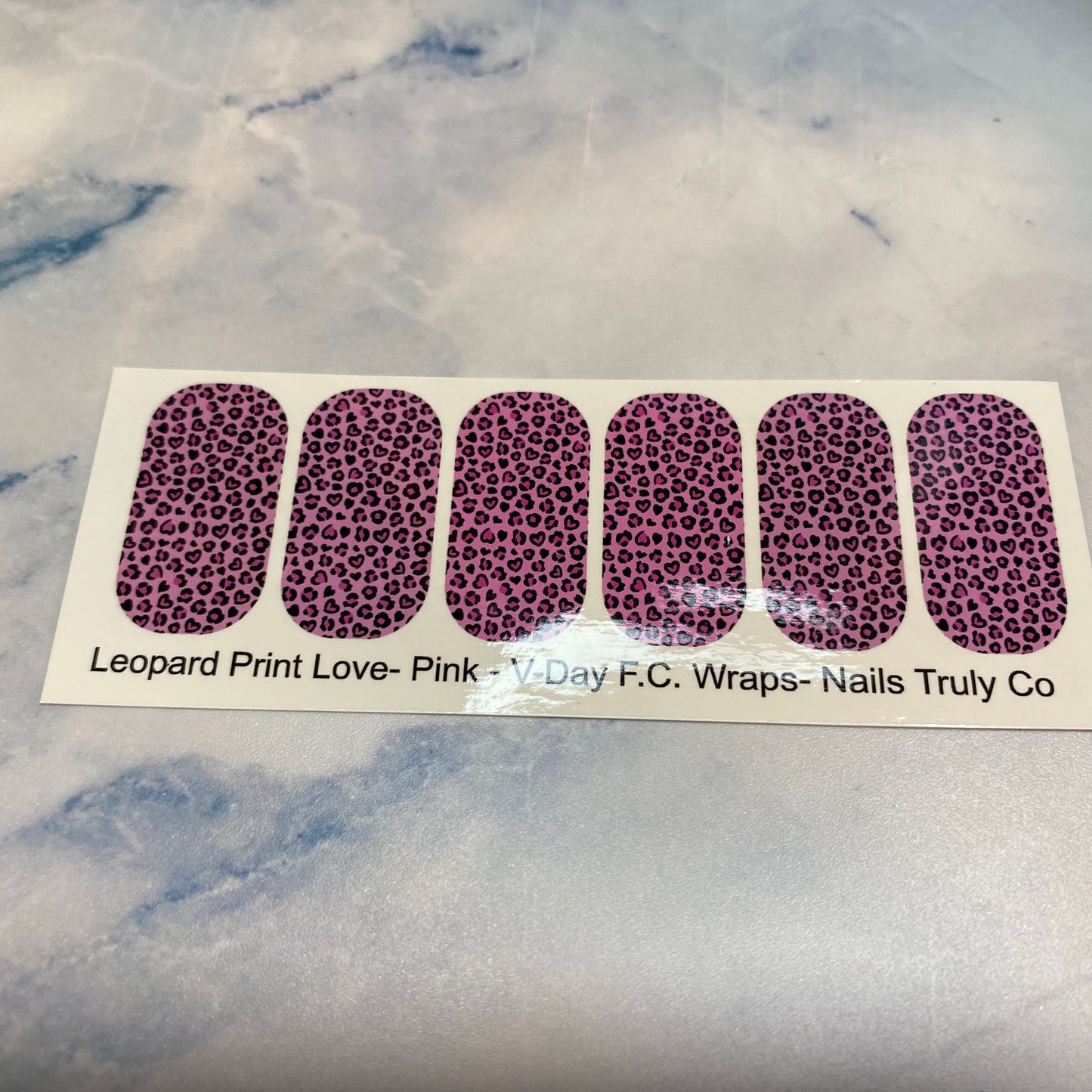 Valentines Day-  Pink Leopard Print  -  Full Coverage- Decals For Nails