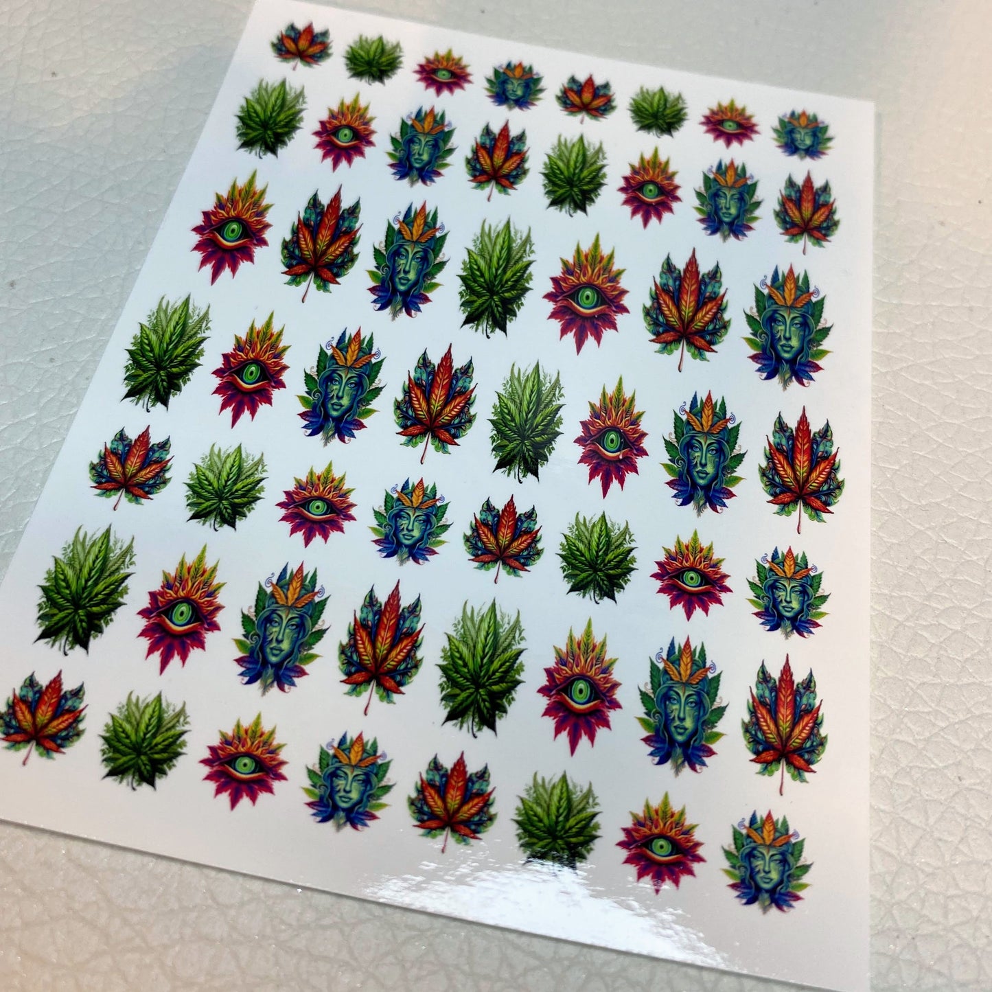 Weed Nail Art Decals -Green Goddess