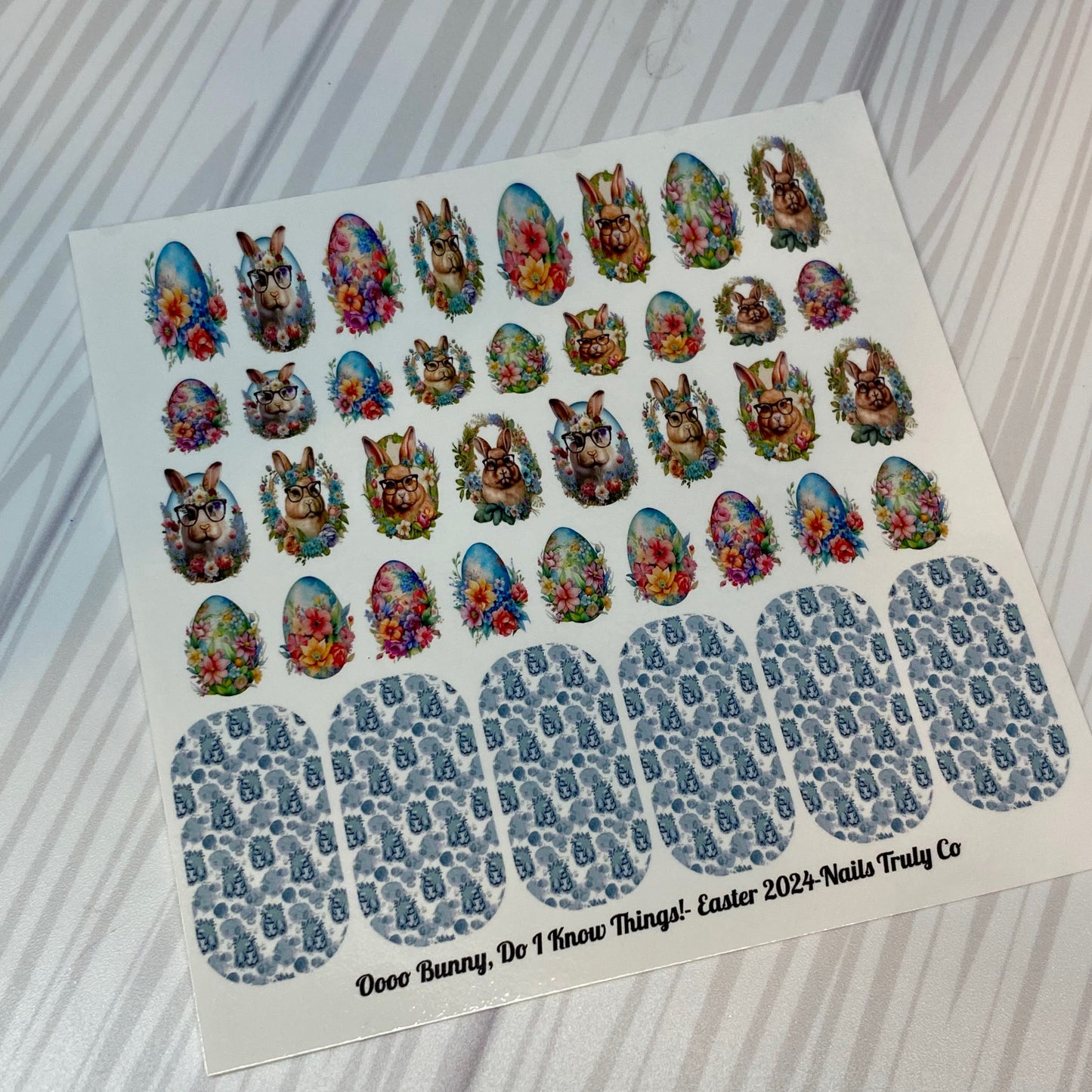 Oooo Bunny, Do I Know Things!! - Nail Art Mani Sheet