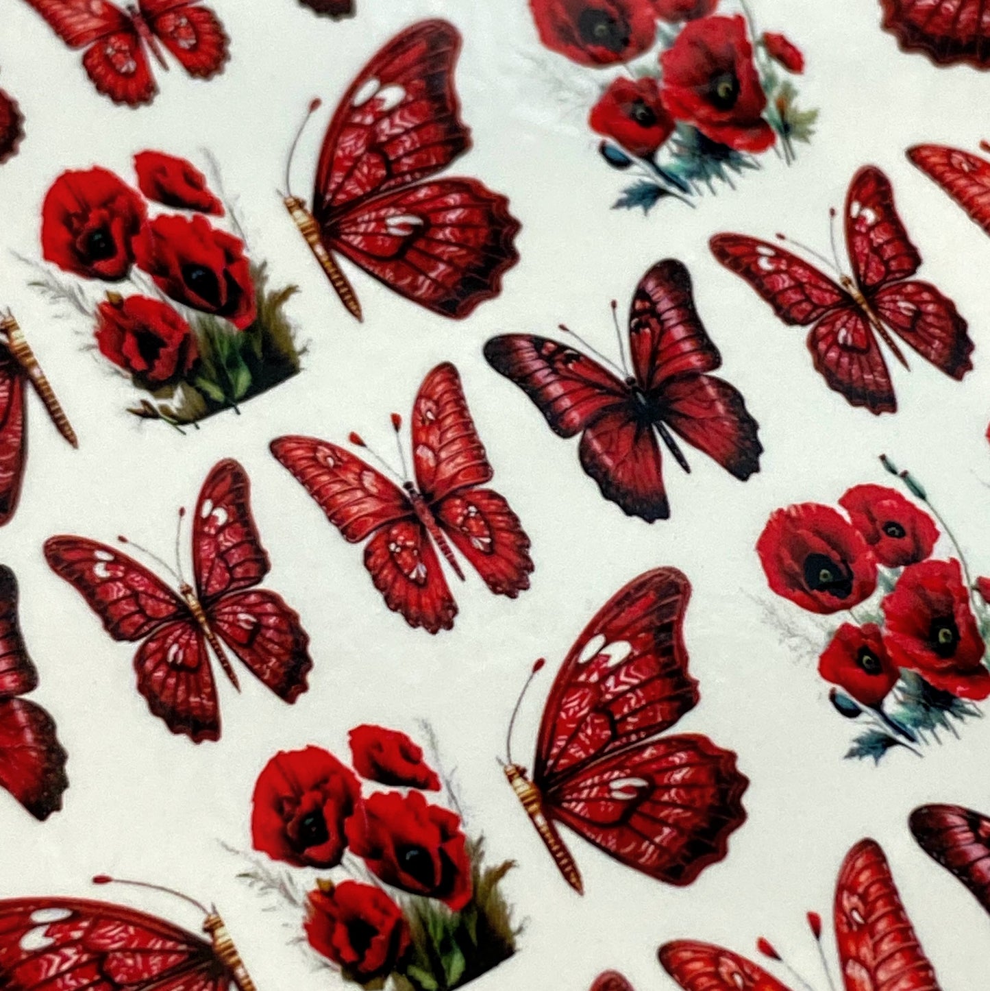 Memorial Day Nail Art - Sacrifice Butterflies  - Decals For Nails