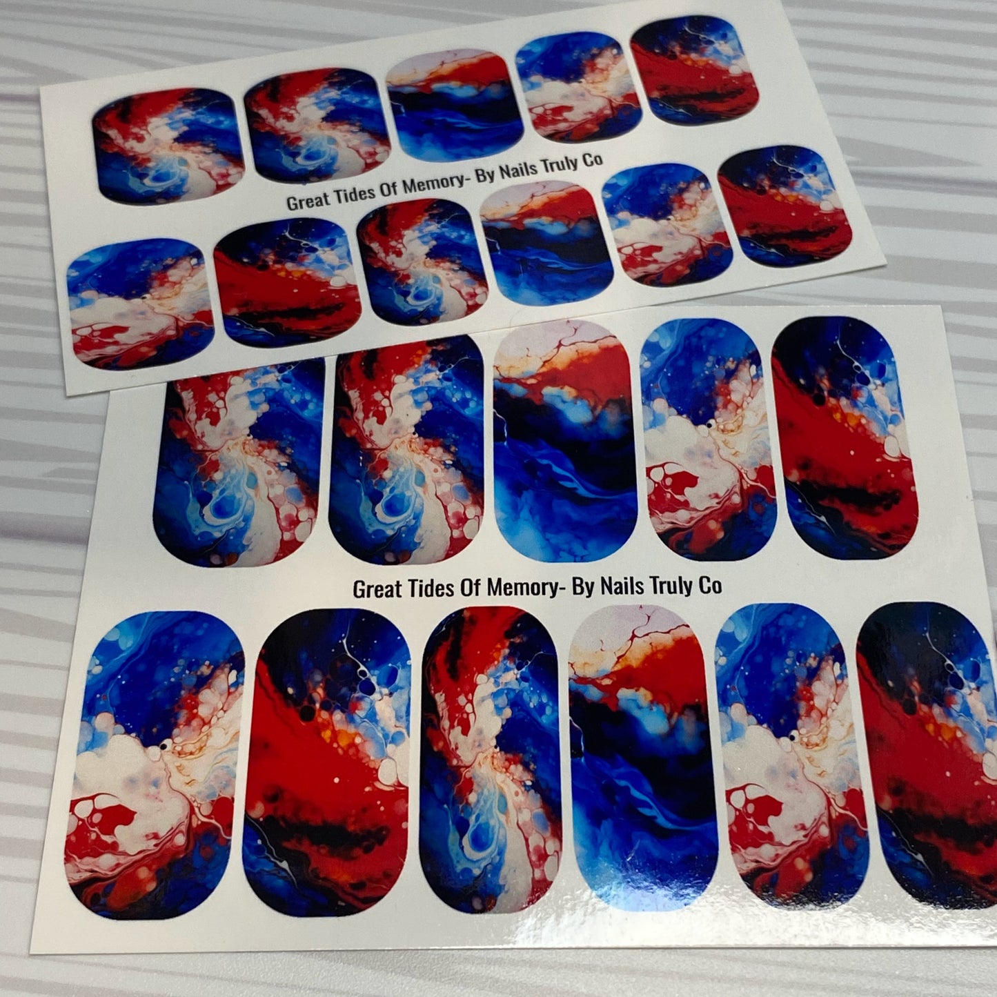 Patriotic Full Coverage Nail Wraps- Great Tides Of Memory