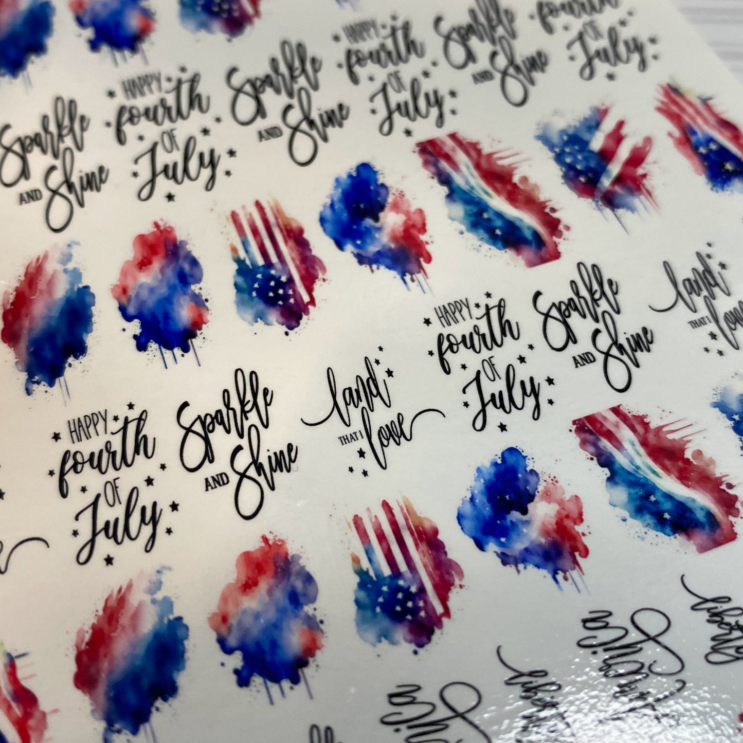 4th Of July Nails Art - Patriotic Ink Art