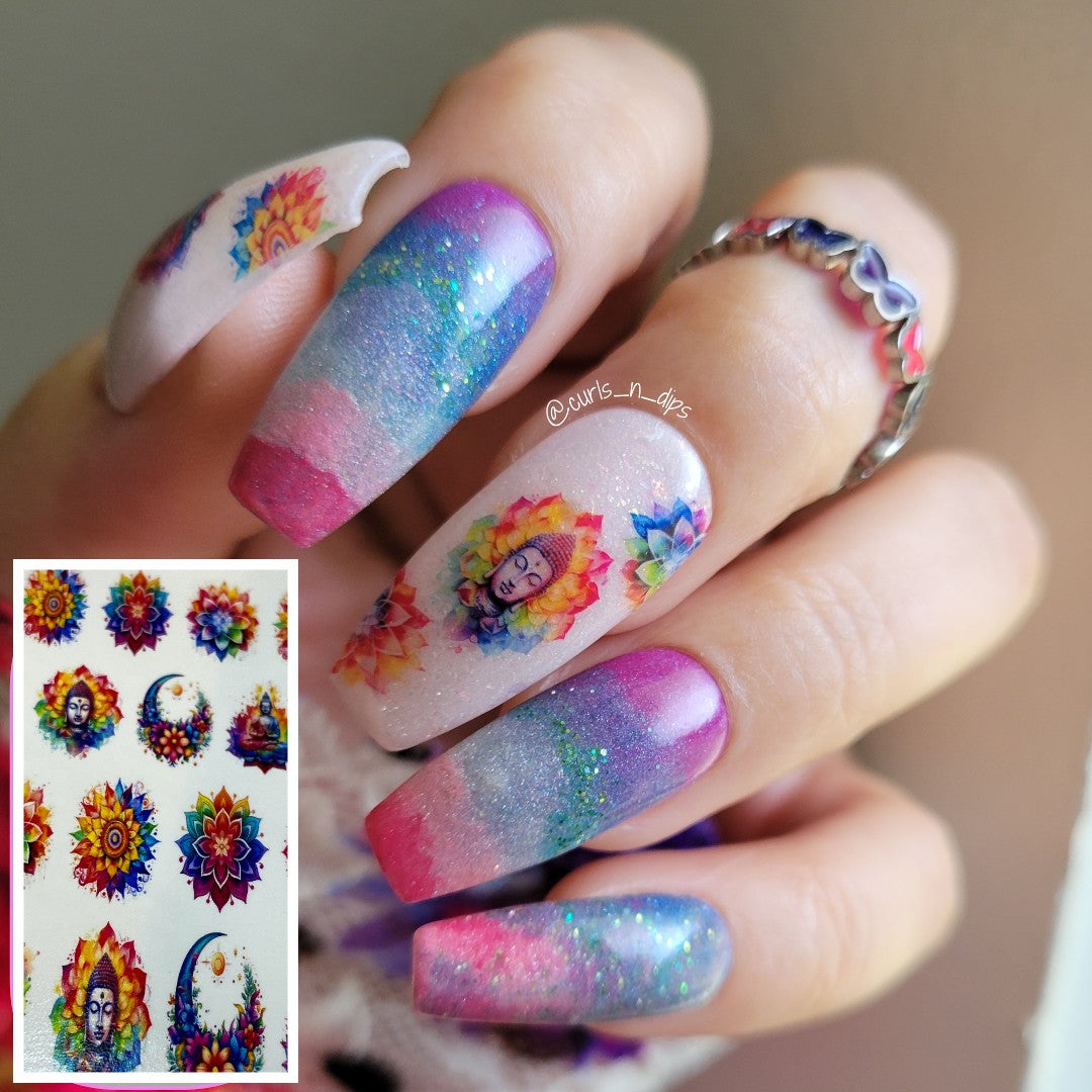 Inspired Nail Art- Chakra Collection - Rainbow Energy