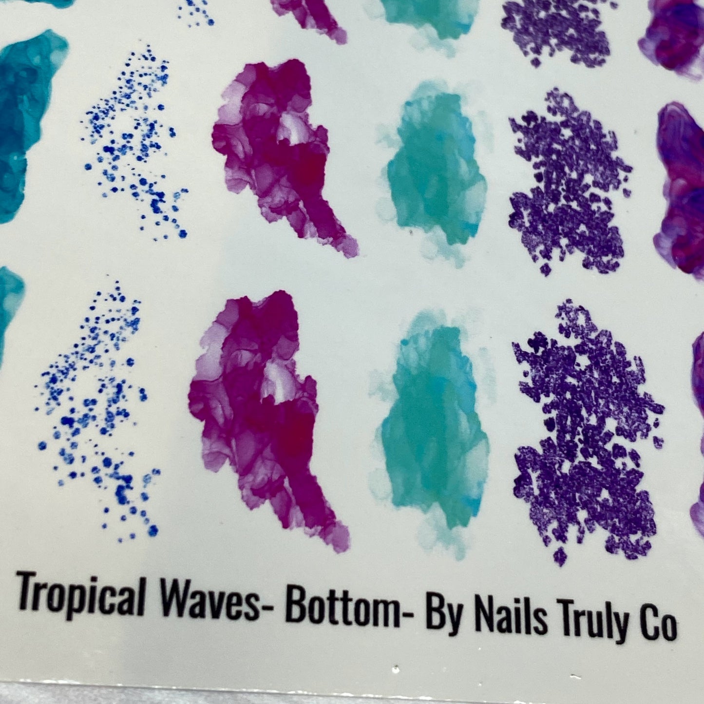 Colorful Abstract Nail Art - Bottoms - Chakra Collection - Tropical Waves