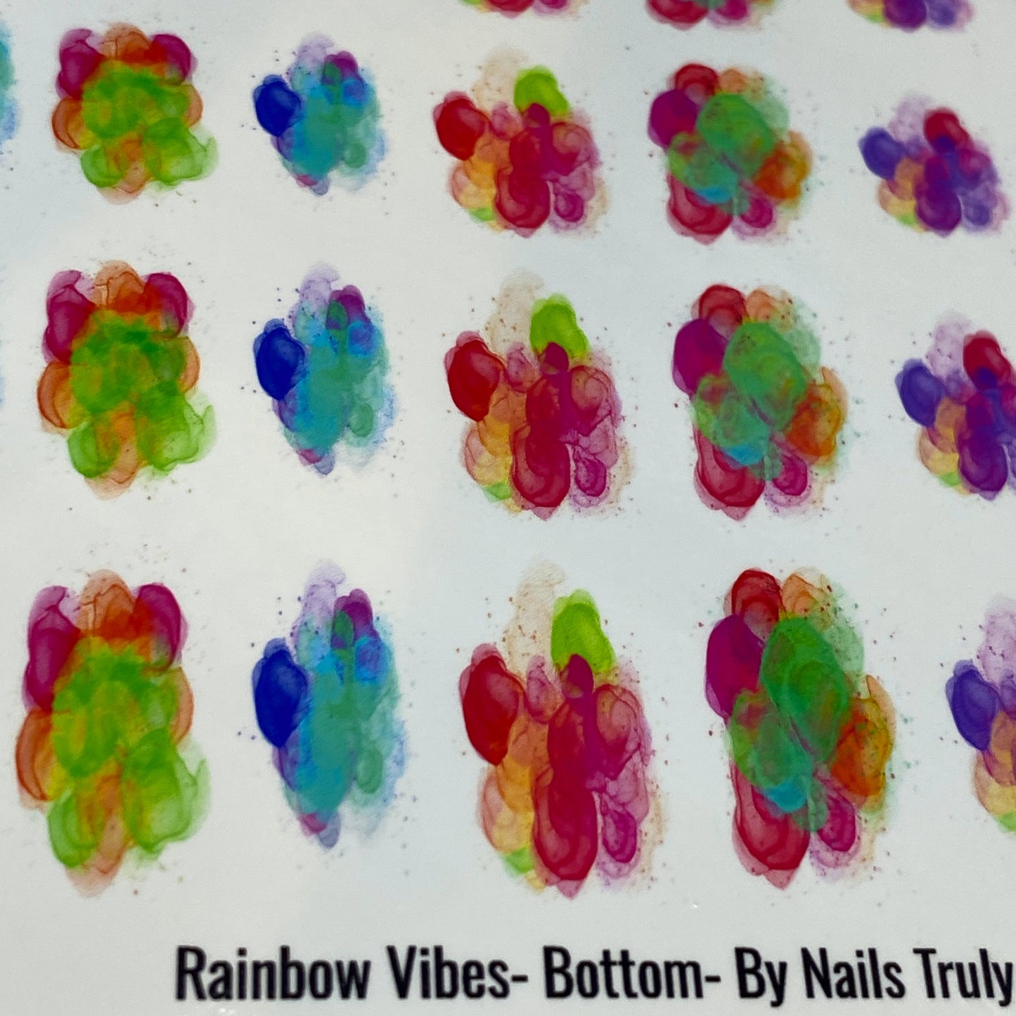 Colorful Abstract Nail Art - Bottoms - Chakra Collection - Rainbow Vibes