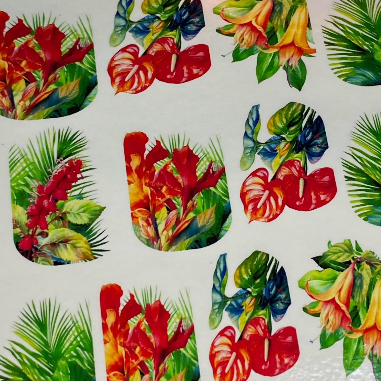 Tropical Nail Art - Aloha Flowers