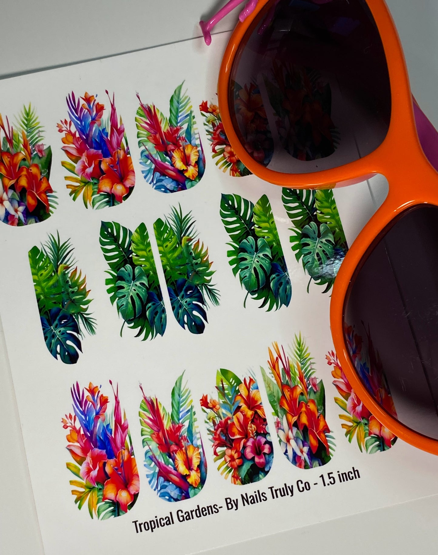 Tropical Nail Art - Tropical Gardens