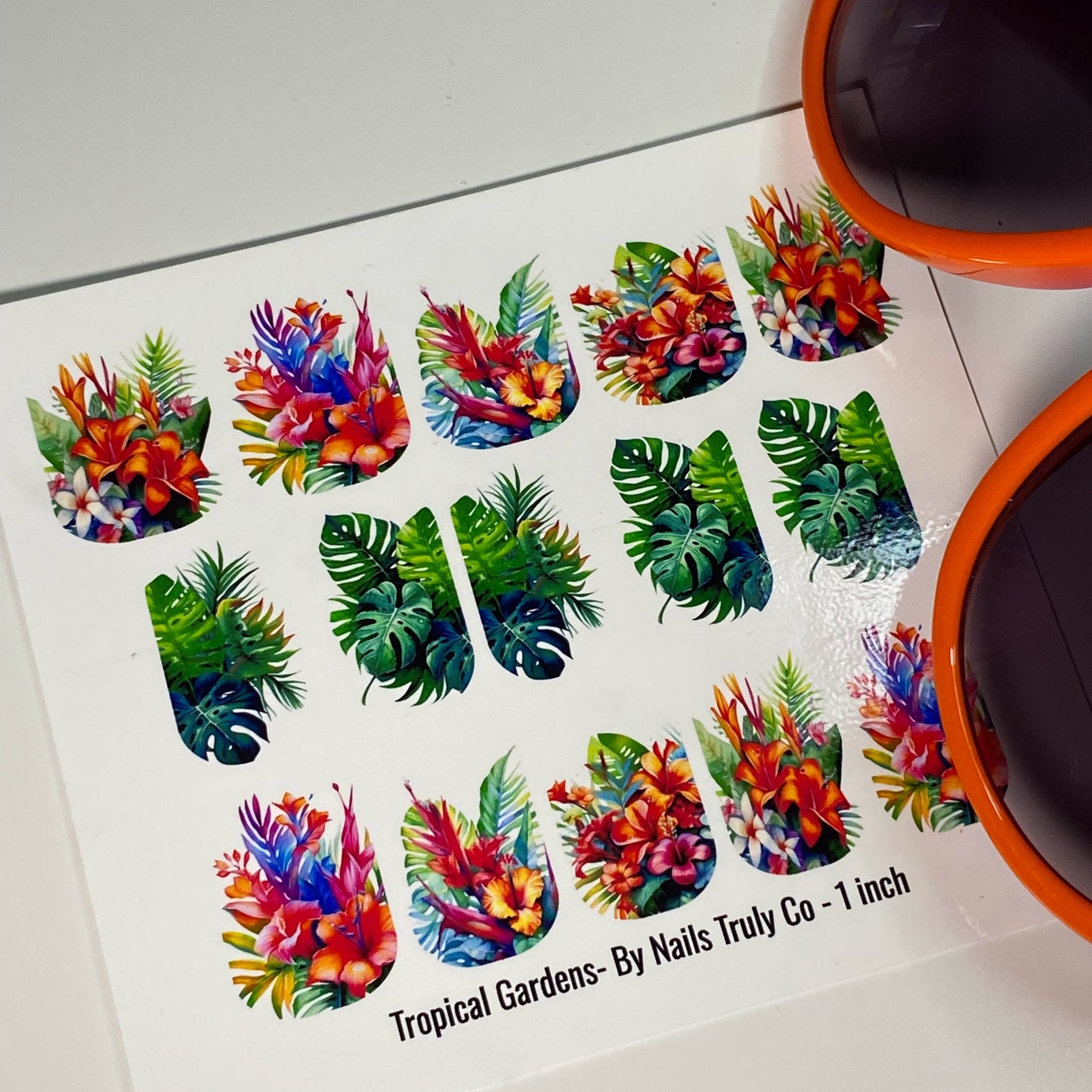 Tropical Nail Art - Tropical Gardens