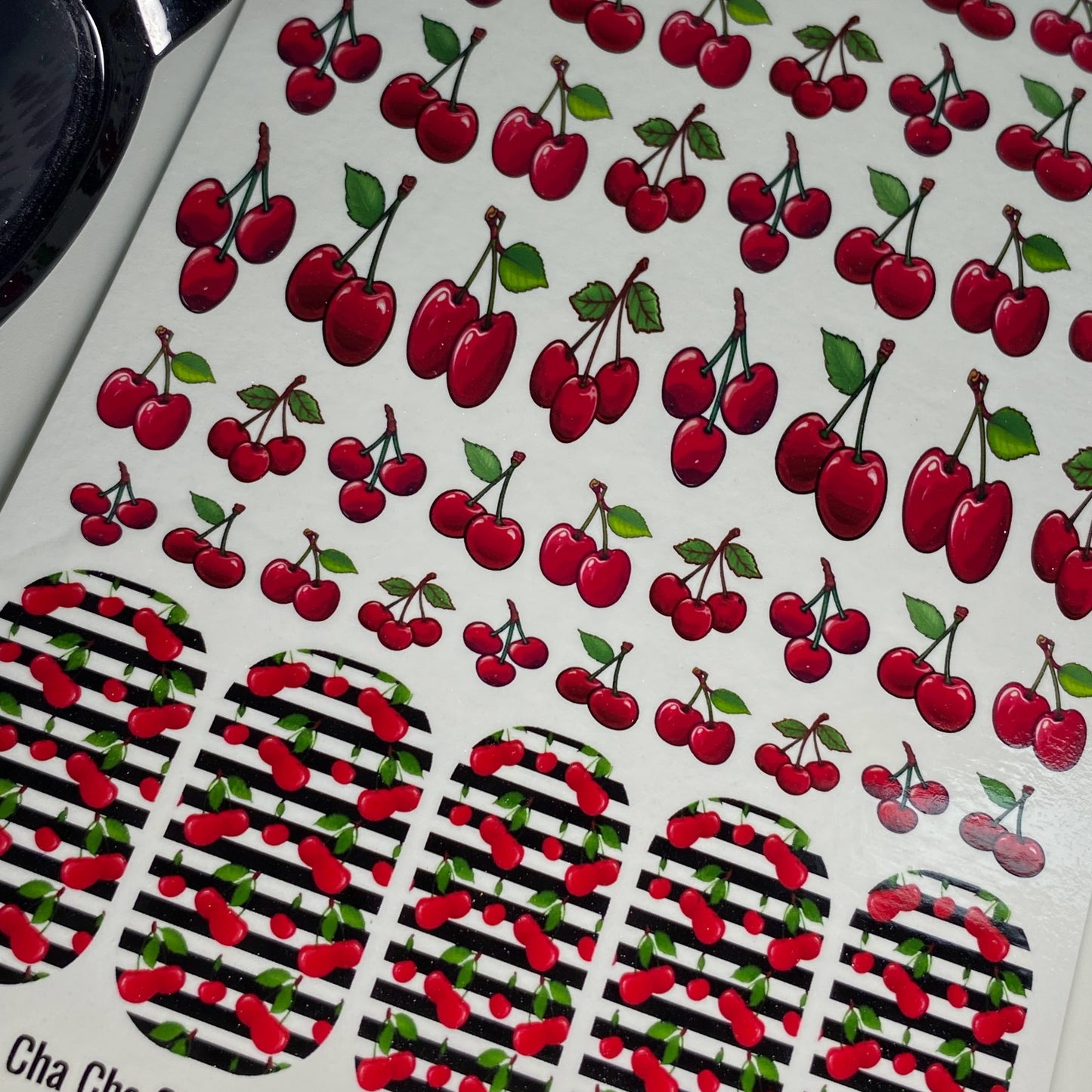 Summer Nails - Cherry Nail Art Decals - Cha Cha Cha Cherry Bomb