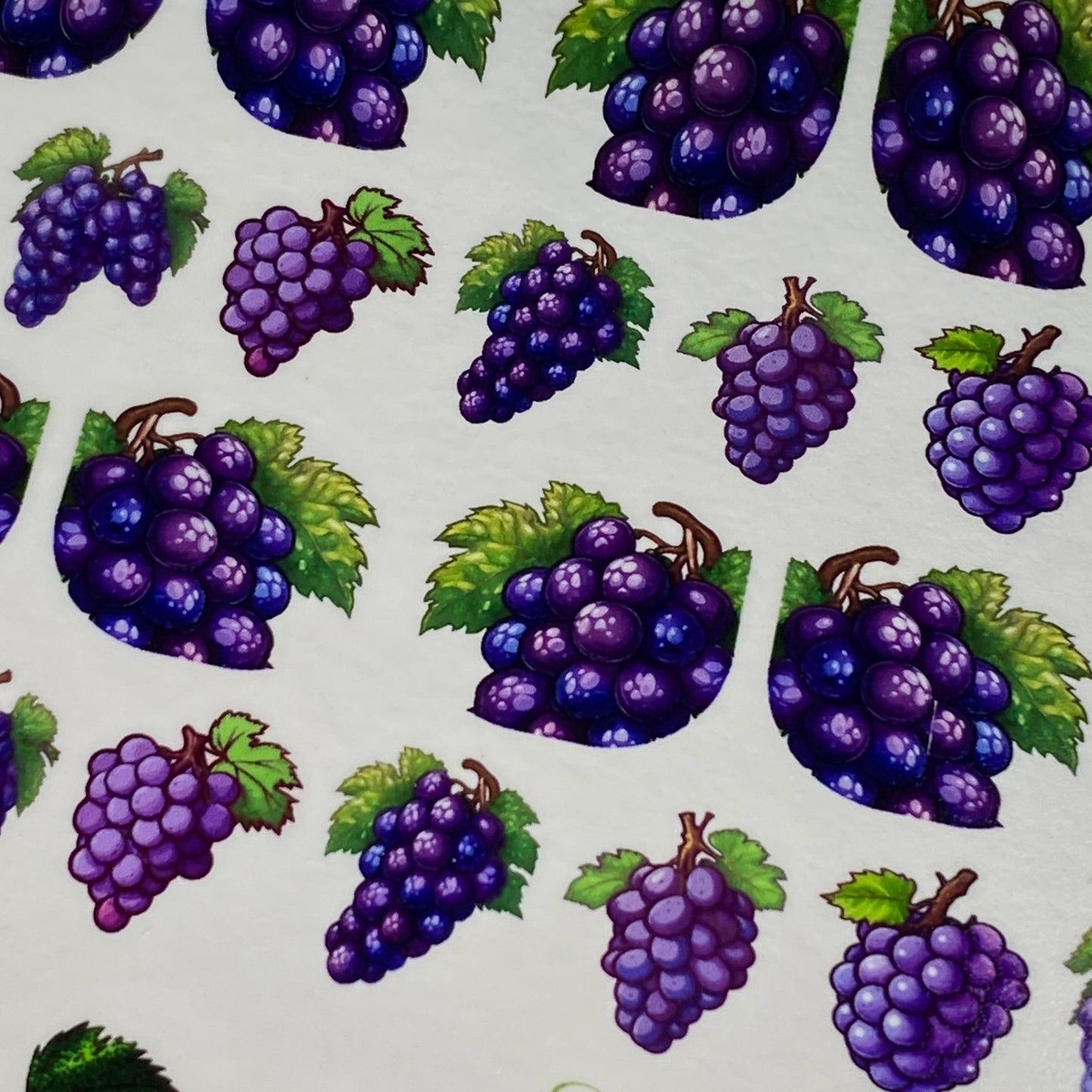 Summer Nails - Purple Grapes Nail Art Decals - Vine-tastic Delight!