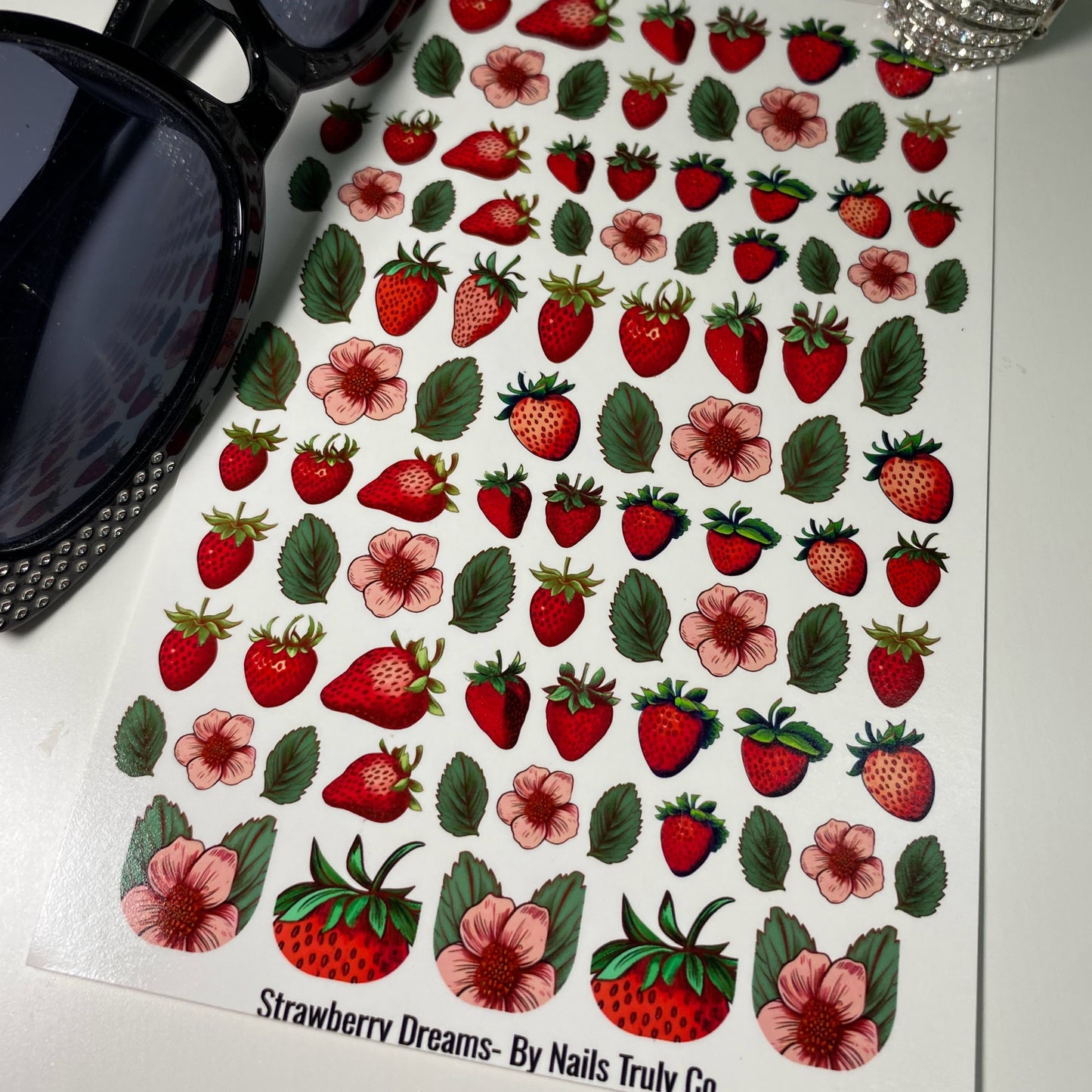 Summer Nails - Fruit Berries Nail Art Decals - Strawberry Dreams