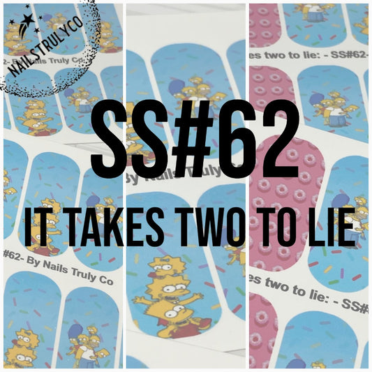 Waterslide Nail Wrap - It takes two to lie: - SS#62