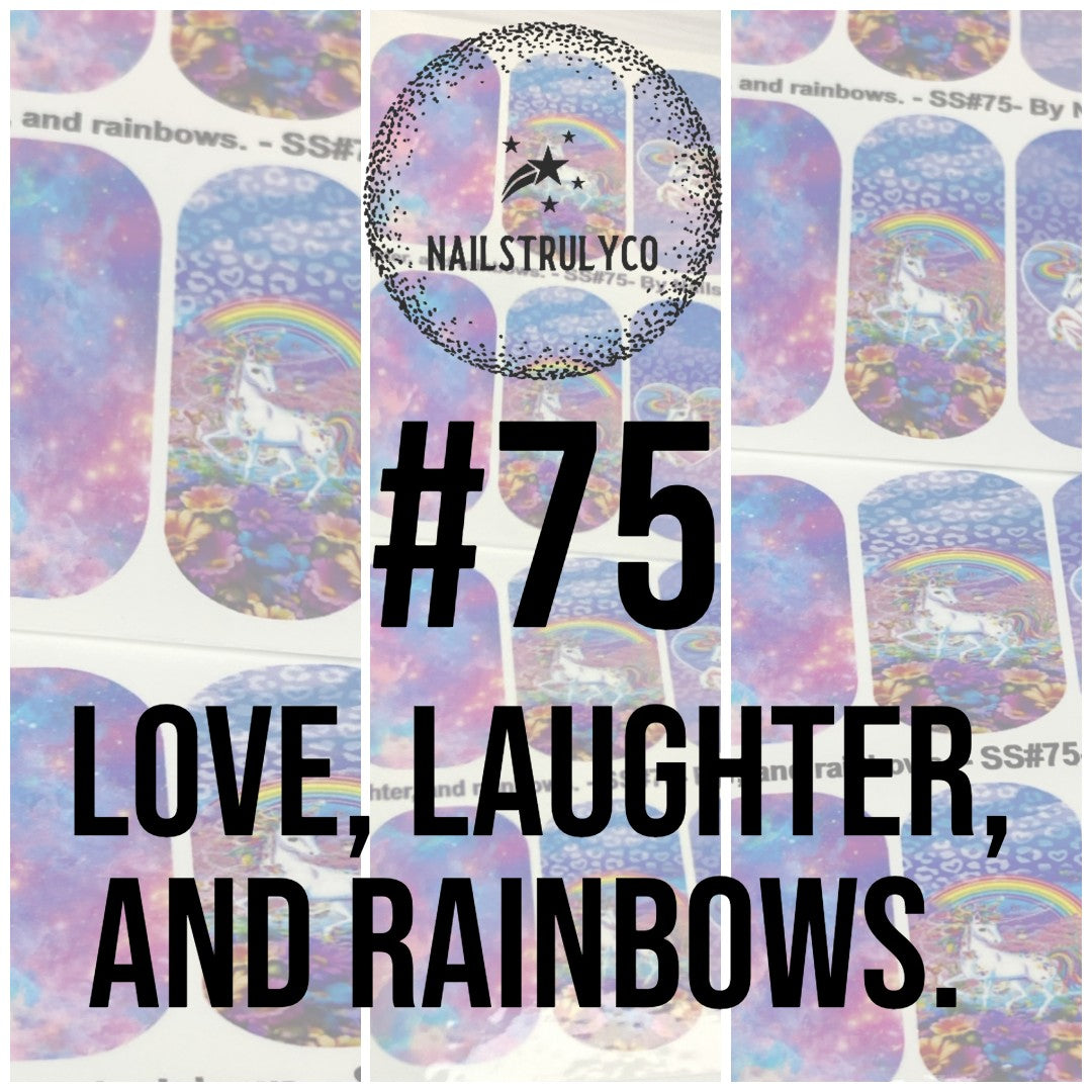 Waterslide Nail Wrap - Love, laughter, and rainbows. - SS#75