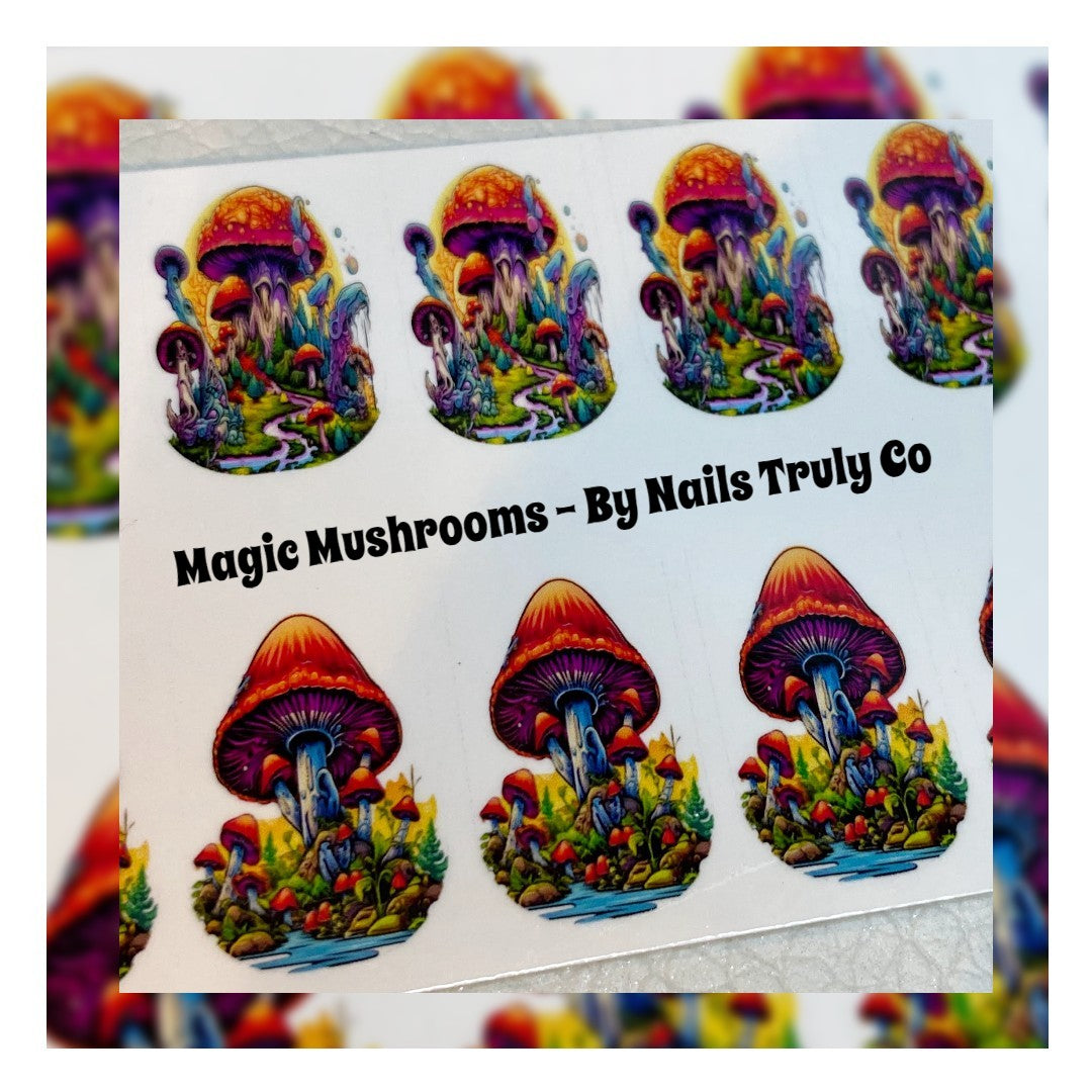 Magic Mushrooms - Decals For Nails