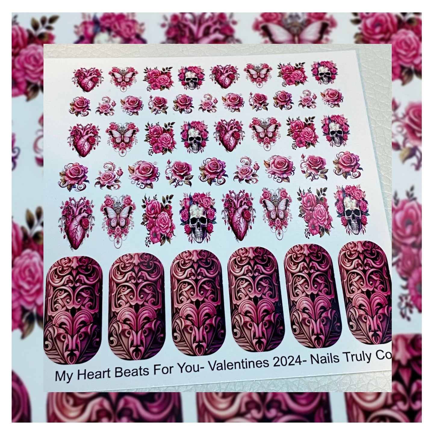 Valentines Day Nail Art-My Heart Beats For You