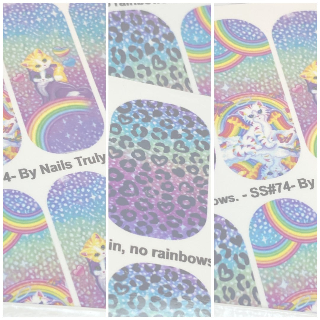 Waterslide Nail Wrap  - No rain, no rainbows. - SS#74