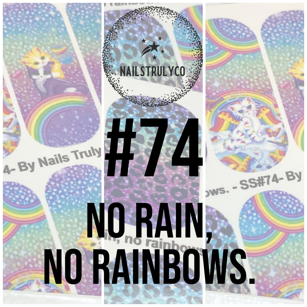 Waterslide Nail Wrap  - No rain, no rainbows. - SS#74